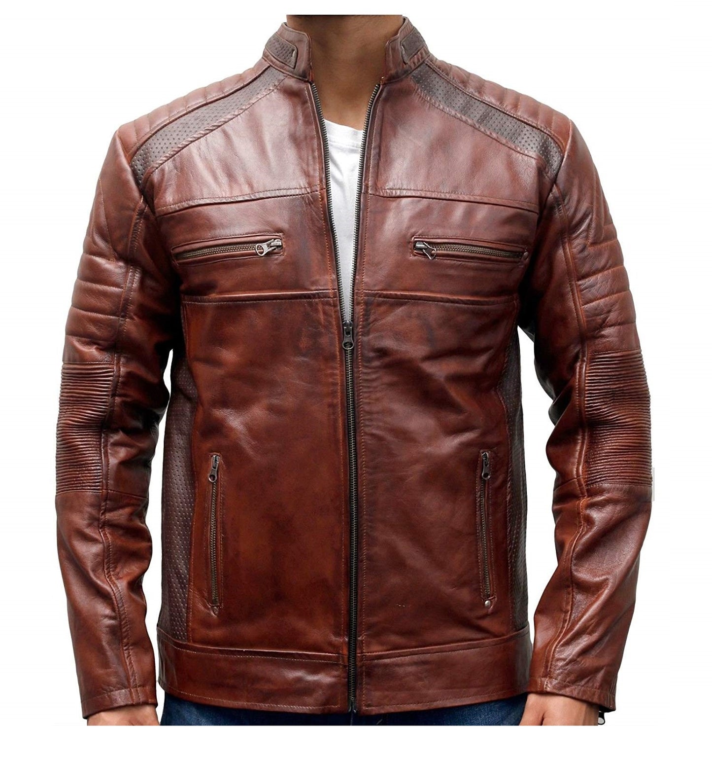 Brown@hylora-brown-classic-cafe-racer-leather-jacket