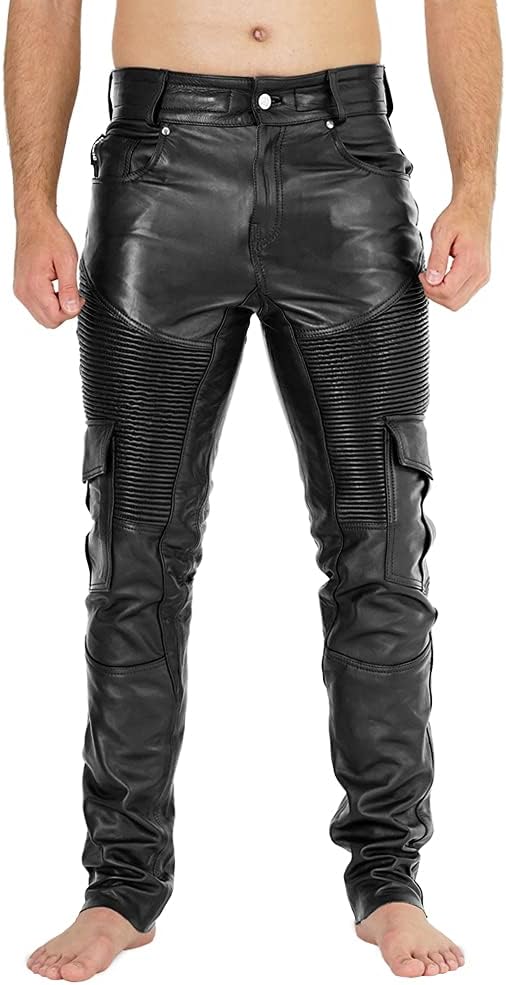 Black@Ylira-Mens-Black-Faux-Leather-Pants