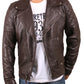  Leather Jackets Hub Mens Genuine Lambskin Leather Jacket (Black, Double Rider Jacket) - 1501001