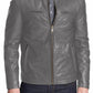  Leather Jackets Hub Mens Genuine Lambskin Leather Jacket (Black, Racer Jacket) - 1501021