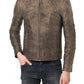  Leather Jackets Hub Mens Genuine Lambskin Leather Jacket (Black, Racer Jacket) - 1501082