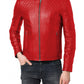  Leather Jackets Hub Mens Genuine Lambskin Leather Jacket (Black, Racer Jacket) - 1501082