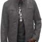  Leather Jackets Hub Mens Genuine Lambskin Leather Jacket (Black, Fencing Jacket) - 1501101