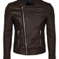  Leather Jackets Hub Mens Genuine Lambskin Leather Jacket (Black, Fencing Jacket) - 1501118