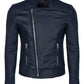  Leather Jackets Hub Mens Genuine Lambskin Leather Jacket (Black, Fencing Jacket) - 1501118