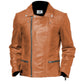  Leather Jackets Hub Mens Genuine Lambskin Leather Jacket (Black, Double Rider Jacket) - 1501120