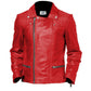  Leather Jackets Hub Mens Genuine Lambskin Leather Jacket (Black, Double Rider Jacket) - 1501120