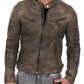  Leather Jackets Hub Mens Genuine Lambskin Leather Jacket (Black, Classic Jacket) - 1501268