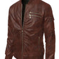  Leather Jackets Hub Mens Genuine Lambskin Leather Jacket (Black, Bomber Jacket) - 1501286
