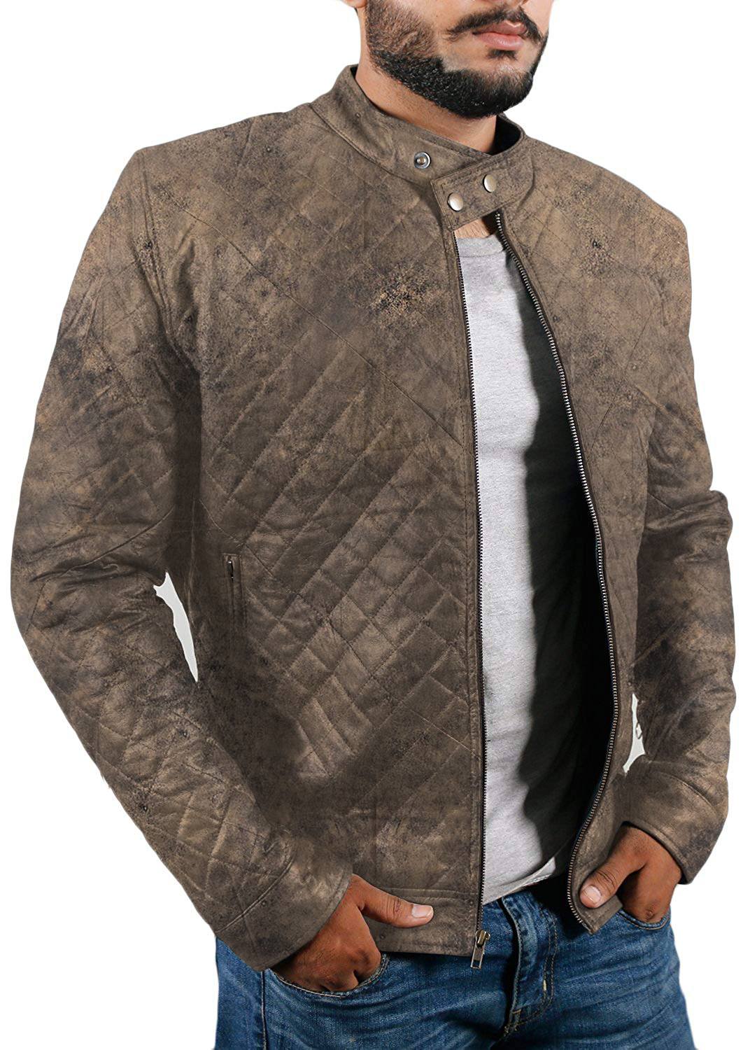 Leather Jackets Hub Mens Genuine Lambskin Leather Jacket (Black, Fencing Jacket) - 1501324