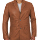  Leather Jackets Hub Mens Genuine Lambskin Leather Coat (Black, Blazer Jacket) - 1501833