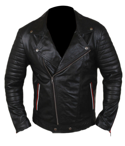 Leather Jackets Hub Mens Synthetic Leather Jacket (Black, Double Rider Jacket) - 1501776