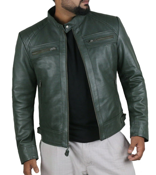 Green@blazeon-green-biker-leather-jacket