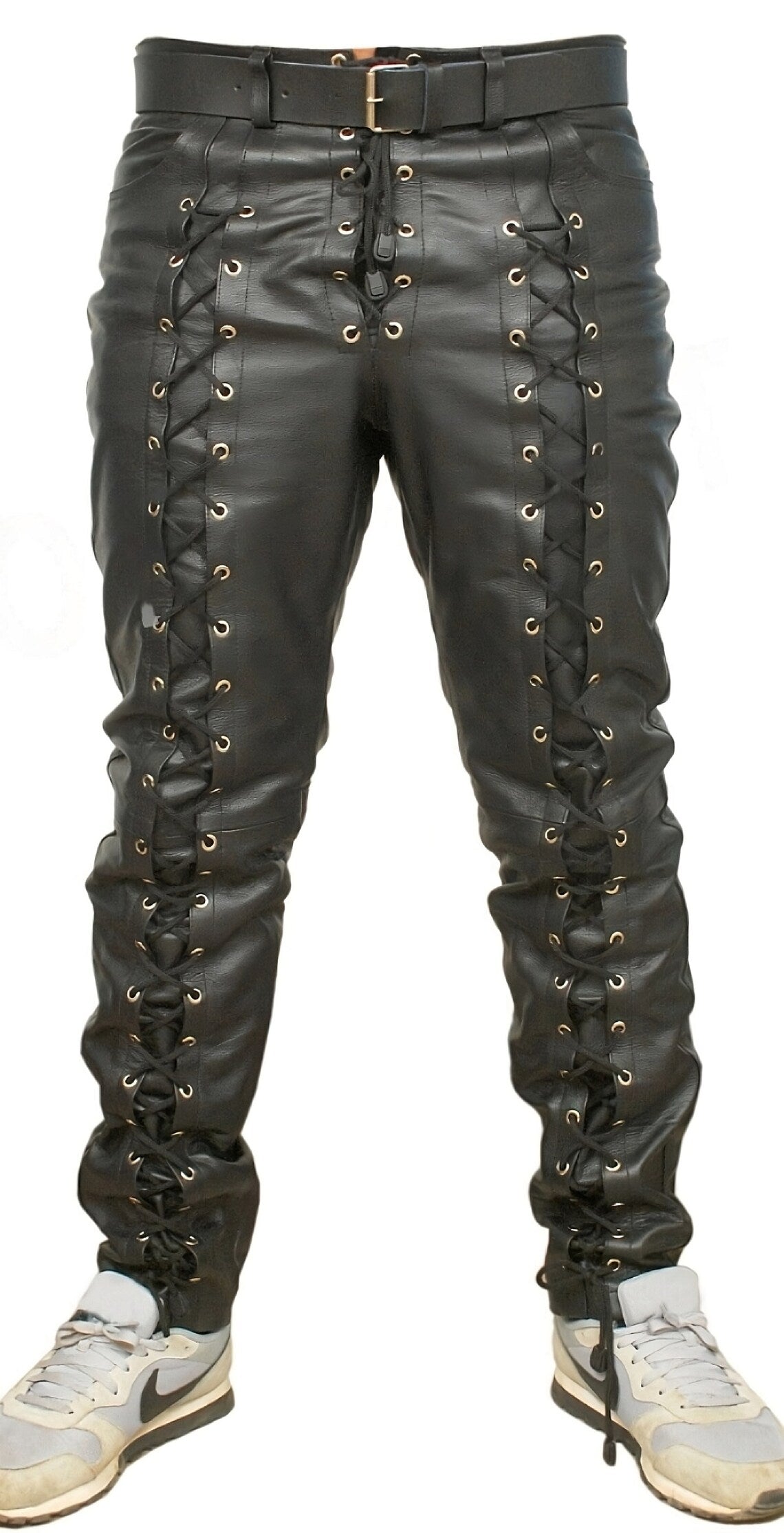 Black@Leather-Jackets-Hub-Mens-Genuine-Lambskin-Leather-Pants-(Black,-Laced-Leather-Pants)---2304002