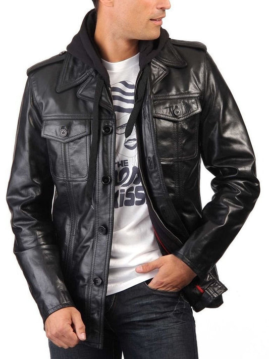 Black@cyclara-black-hooded-biker-leather-jacket