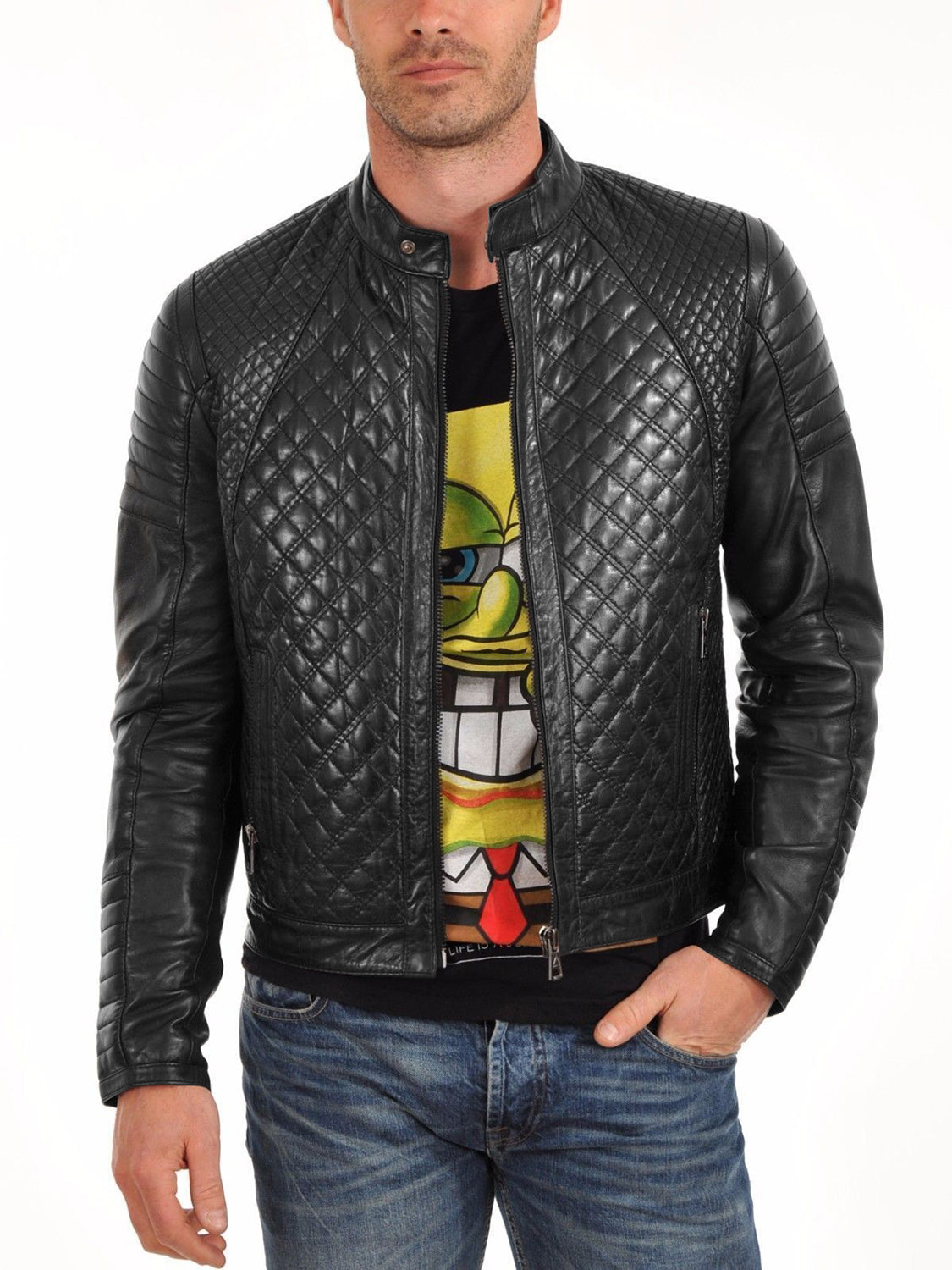 Black@Dorith-Classic-Black-Quilted-Leather-Jacket