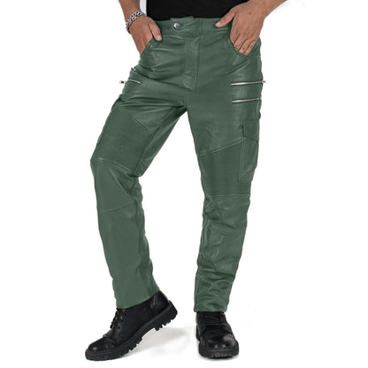 Eryon-Mens-Green-Leather-Motorcycle-Pants