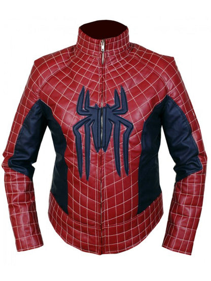 Leather-Jackets-Hub-Mens-Genuine-Lambskin-Leather-Jacket-(Red-Navy-Blue,-Spider-Man)---LJH1040