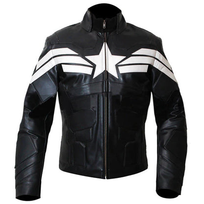 Chris-Evans-The-Winter-Soldier-Captain-America-Black-Leather-Jacket