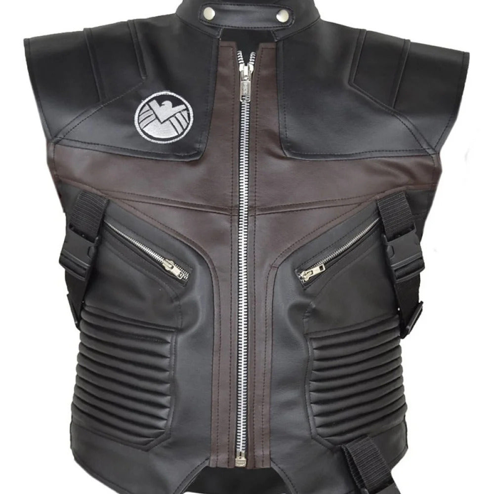 Black-Brown@Leather-Jackets-Hub-Mens-Genuine-Lambskin-Leather-Waist-(Black-Brown,-Avengers)---LJH1088