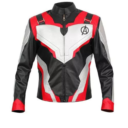 Leather-Jackets-Hub-Mens-Genuine-Lambskin-Leather-Jacket-(Black-White-Red,-Avengers)---LJH1089