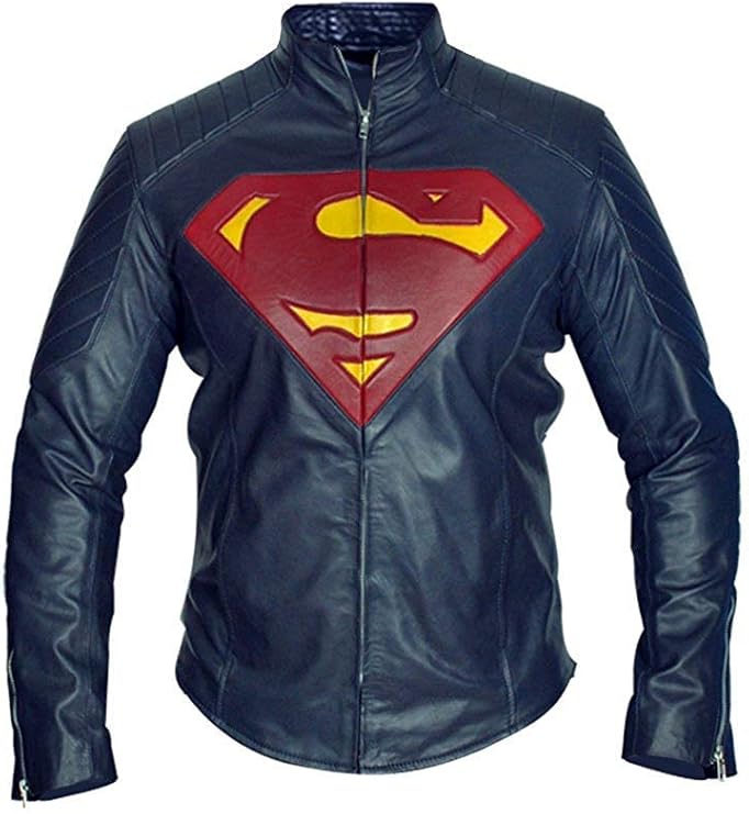 Superman Black Leather Jacket - Superhero Inspired Leather Jacket - Customize Size outlet Jacket for Halloween & Winter