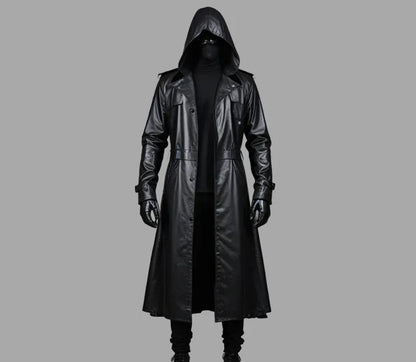 Quivon-Hooded-Men's-Winter-Leather-Overcoat