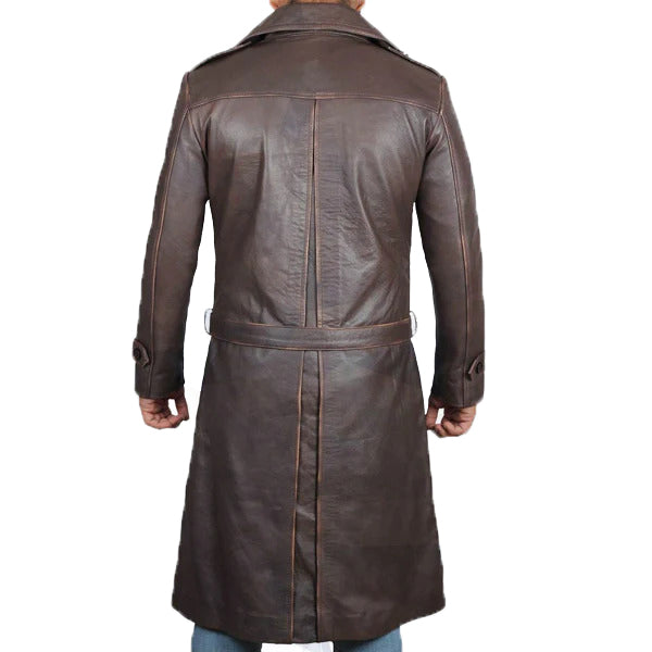 Brown@Nyoris-Distressed-Long-Leather-Double-Breasted-Coat-image2