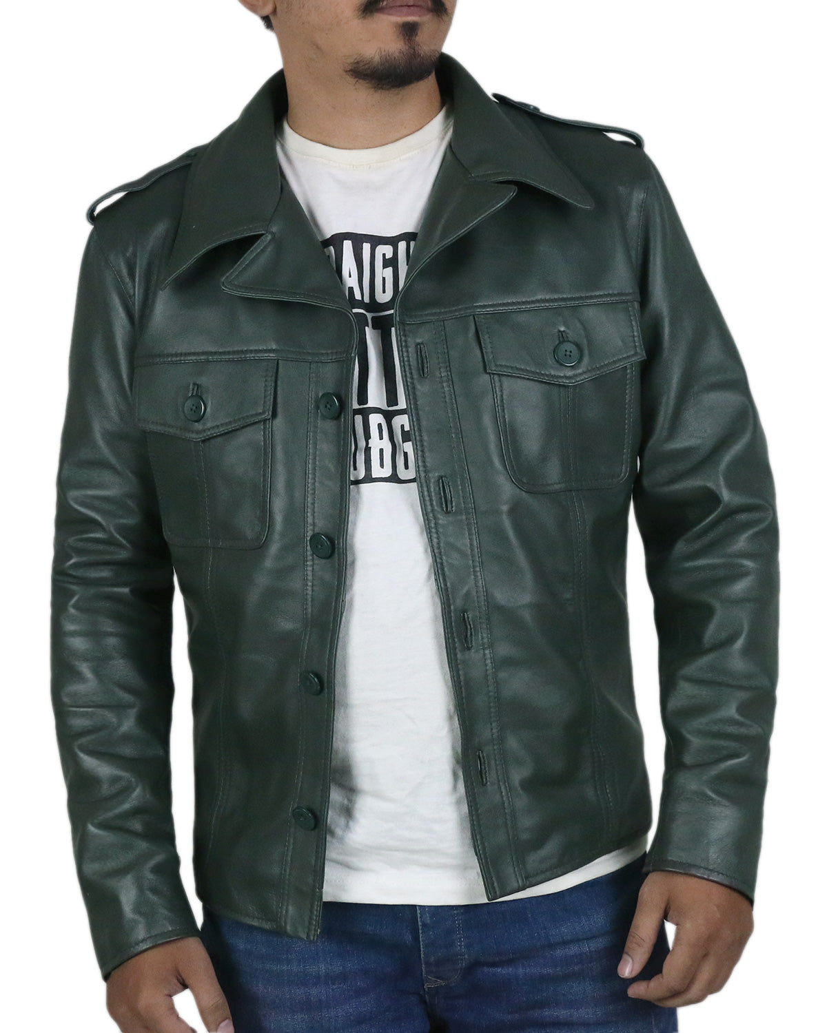 Green@pristix-green-aviator-leather-jacket