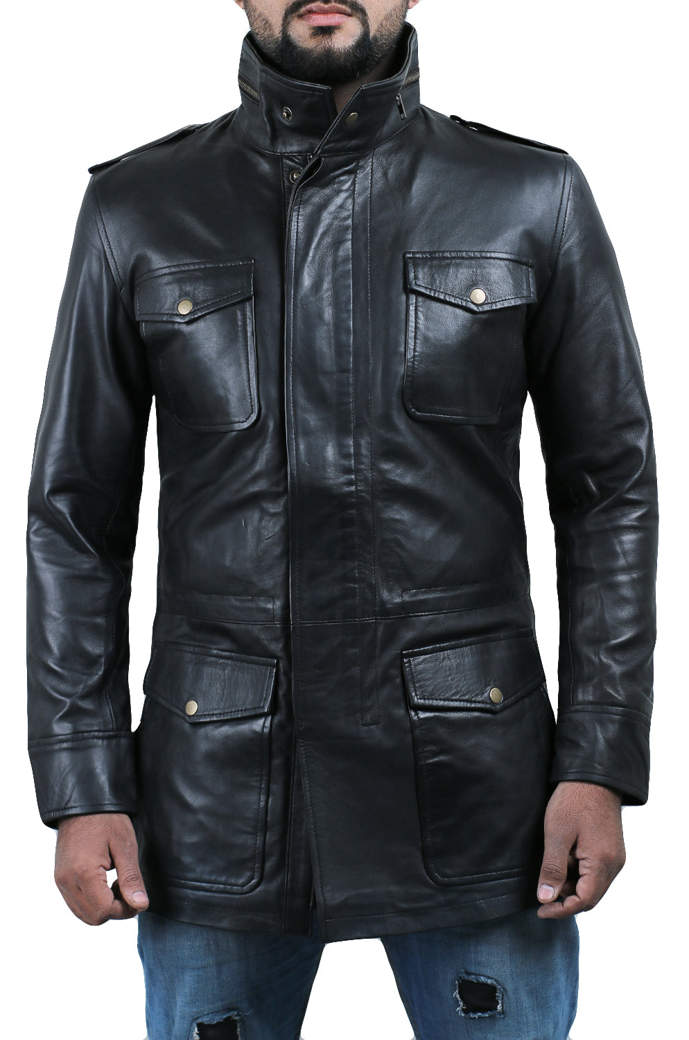 Black@Rilor-Stand-Collar-Long-Leather-Coat