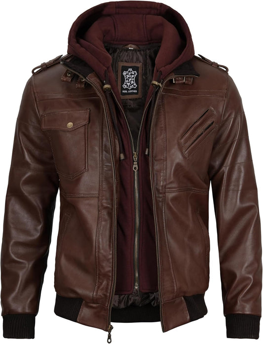 Brown@rynara-hooded-brown-cafe-racer-leather-jacket