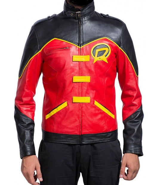 Red-Black-Yellow@Tim-Drake-Batman-Robin-Leather-Jackets