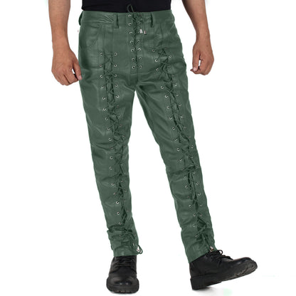 Zephor-Mens-Green-Leather-Motorcycle-Pants