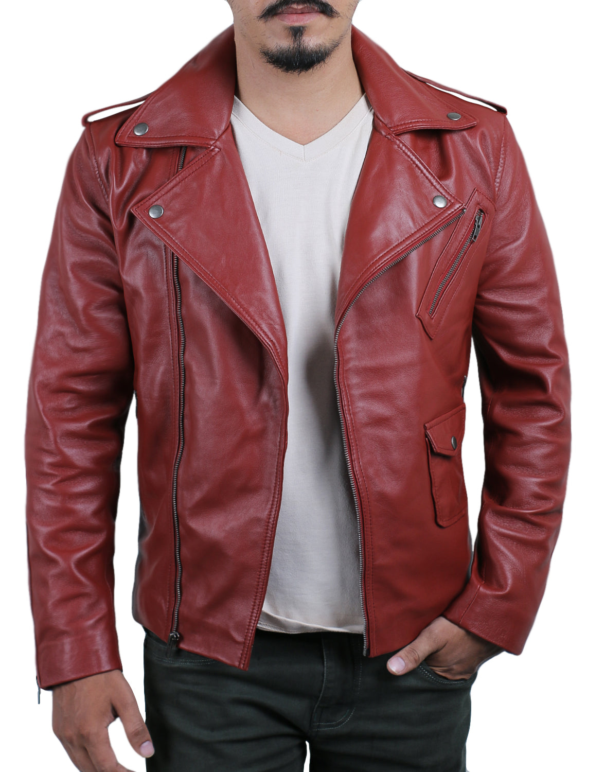 Maroon@zyrara-maroon-double-rider-leather-jacket