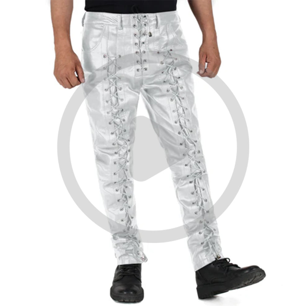 White@Zephor-Mens-White-Leather-Motorcycle-Pants-Video