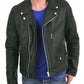  Leather Jackets Hub Mens Genuine Lambskin Leather Jacket (Black, Double Rider Jacket) - 1501001