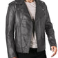  Leather Jackets Hub Mens Genuine Lambskin Leather Jacket (Black, Double Rider Jacket) - 1501009