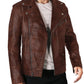  Leather Jackets Hub Mens Genuine Lambskin Leather Jacket (Black, Double Rider Jacket) - 1501009