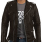  Leather Jackets Hub Mens Genuine Lambskin Leather Jacket (Black, Double Rider Jacket) - 1501031