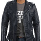  Leather Jackets Hub Mens Genuine Lambskin Leather Jacket (Black, Double Rider Jacket) - 1501031