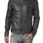  Leather Jackets Hub Mens Genuine Lambskin Leather Jacket (Black, Aviator Jacket) - 1501093