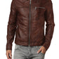  Leather Jackets Hub Mens Genuine Lambskin Leather Jacket (Black, Aviator Jacket) - 1501093