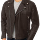  Leather Jackets Hub Mens Genuine Lambskin Leather Jacket (Black, Double Rider Jacket) - 1501104 - Leather Jackets Hub