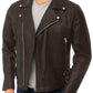  Leather Jackets Hub Mens Genuine Lambskin Leather Jacket (Black, Double Rider Jacket) - 1501104