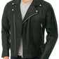  Leather Jackets Hub Mens Genuine Lambskin Leather Jacket (Black, Double Rider Jacket) - 1501104 - Leather Jackets Hub