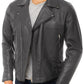  Leather Jackets Hub Mens Genuine Lambskin Leather Jacket (Black, Double Rider Jacket) - 1501104