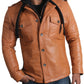  Leather Jackets Hub Mens Genuine Lambskin Leather Coat (Black, Regal Jacket) - 1501107
