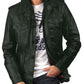  Leather Jackets Hub Mens Genuine Lambskin Leather Coat (Black, Regal Jacket) - 1501107
