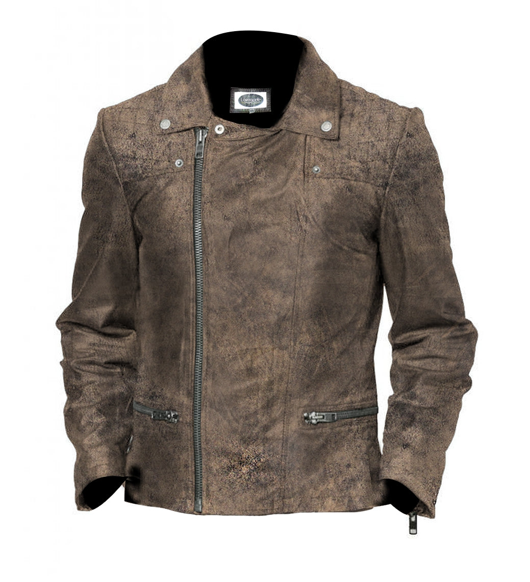 Leather Jackets Hub Mens Genuine Lambskin Leather Jacket (Black, Double Rider Jacket) - 1501120