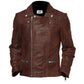  Leather Jackets Hub Mens Genuine Lambskin Leather Jacket (Black, Double Rider Jacket) - 1501120